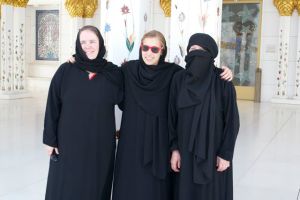 Grand Mosque women in abayas